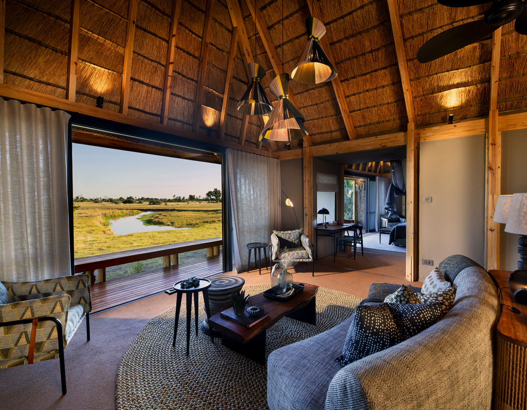 Interior of a luxury safari lodge designed by MK Architecture